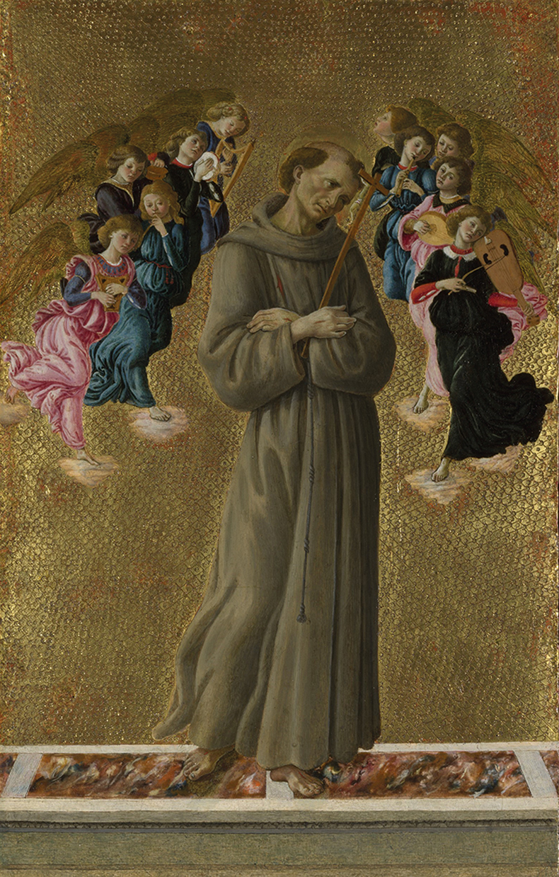 Saint Francis of Assisi with Angels (c. 1475–80), Sandro Botticelli. National Gallery, London.