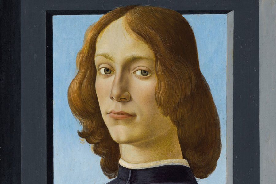 Portrait of a Young Man Holding a Roundel (late 1470s–mid 1480s), Sandro Botticelli. Private collection