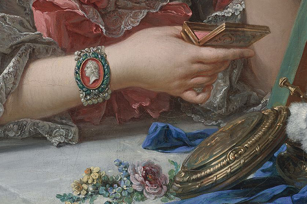 Pompadour at Her Toilette (detail; 1750 with later additions), Harvard Art Museums/Fogg Museum
