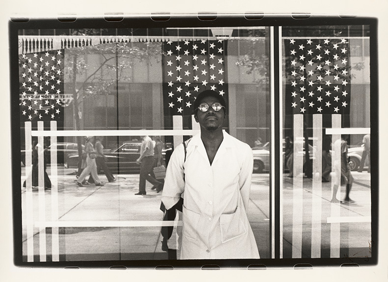 America Seen through Stars and Stripes New York, New York (c. 1976), Ming Smith.