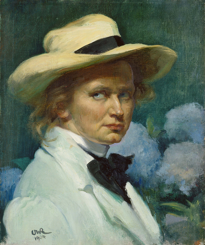 Self-Portrait with a Hat (1904), Ottilie W. Roederstein.