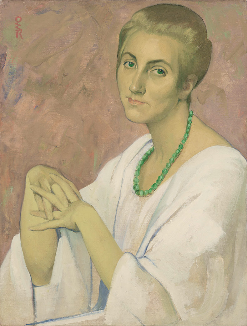 Clärchen Pfeiffer or Green Necklace(1920), Ottilie W. Roederstein.