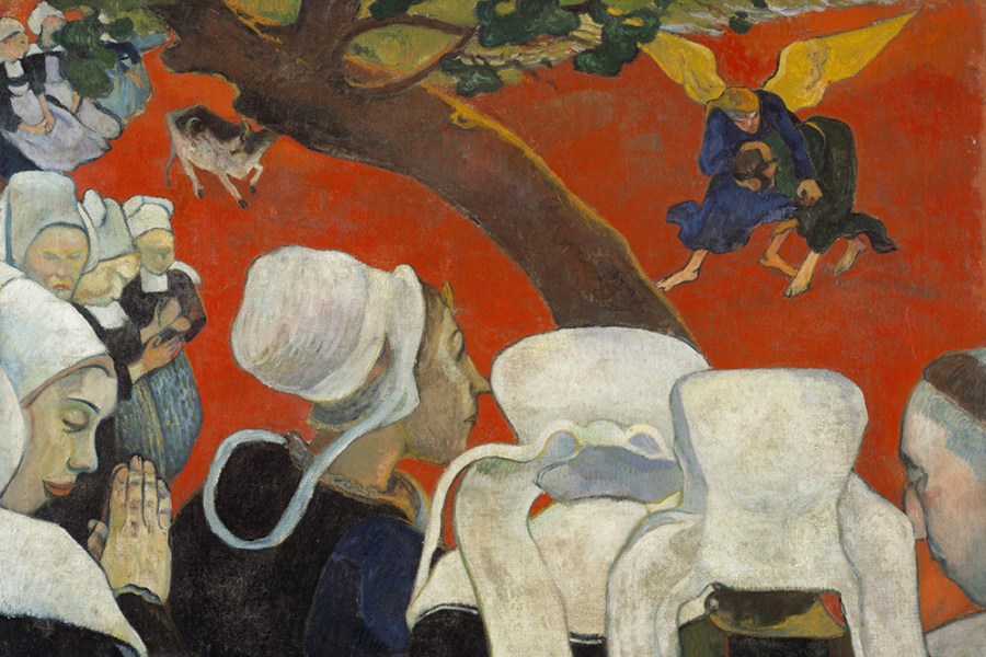 Vision of the Sermon (Jacob Wrestling with the Angel) (1888), Paul Gauguin.