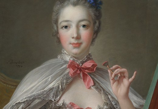 Pompadour at Her Toilette (detail; 1750 with later additions), François Boucher. Harvard Art Museums/Fogg Museum