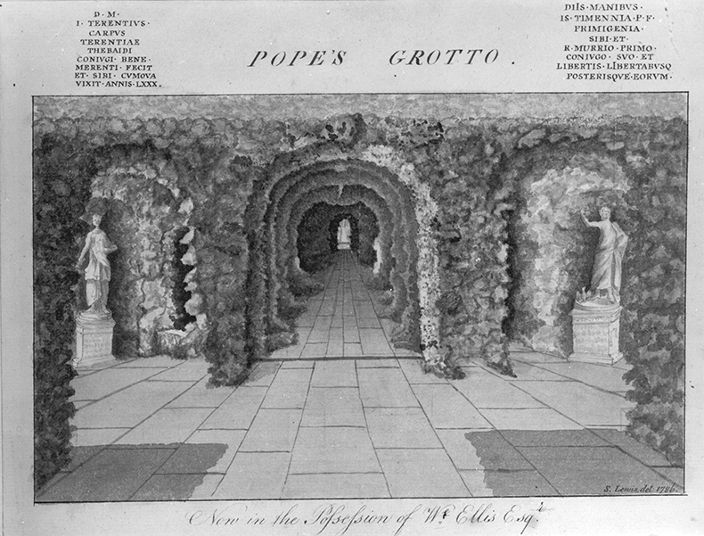 A view of the grotto by Samuel Lewis (1786)