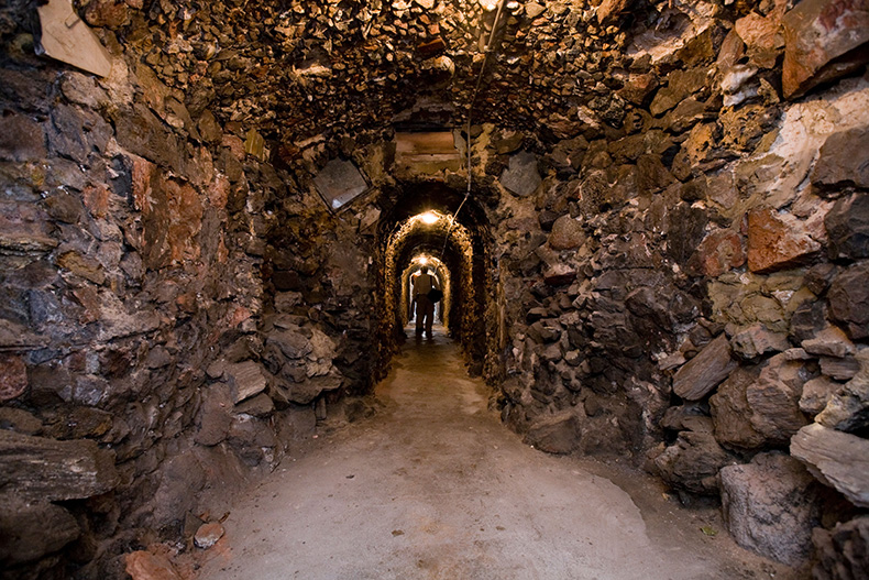 Pope's grotto tunnel
