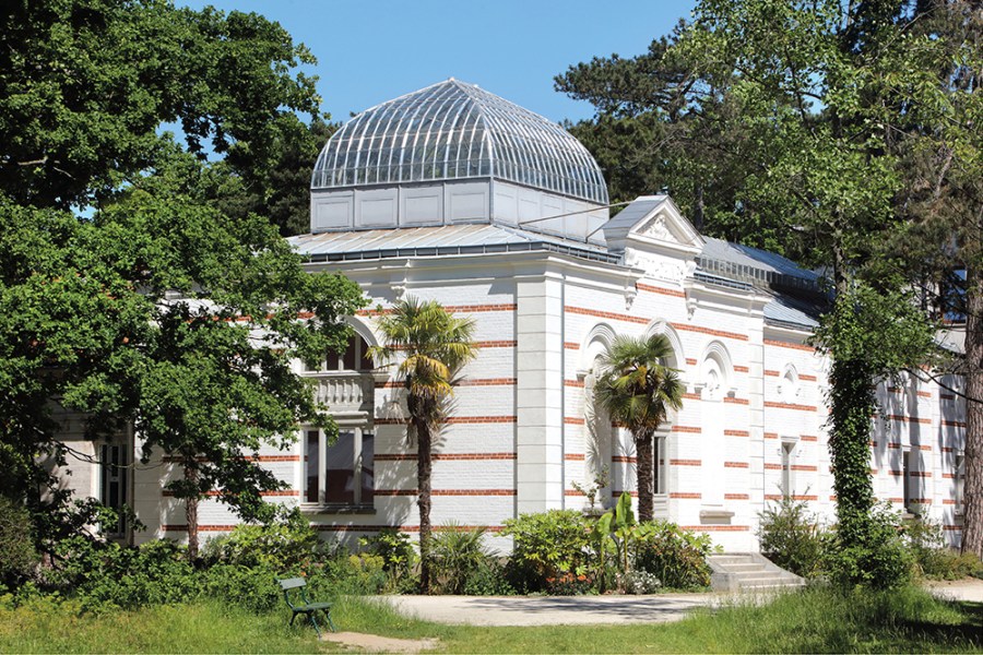 The pavilion of Indochina in the Garden of Tropical Agronomy René Dumont in Paris