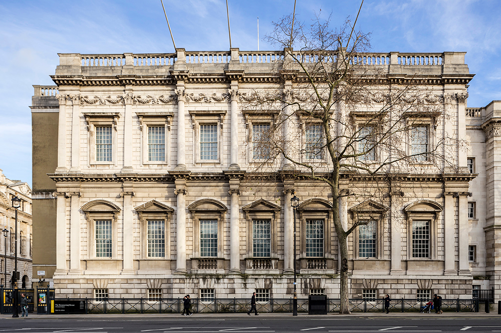 Exterior of Banqueting House, designed by Inigo Jones and completed in 1622.
