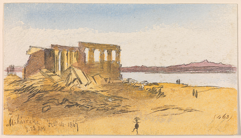 Maharraka, 7:25 am, 14 February 1867 (1867), Edward Lear. Courtesy Yale Centre for British Art, New Haven 