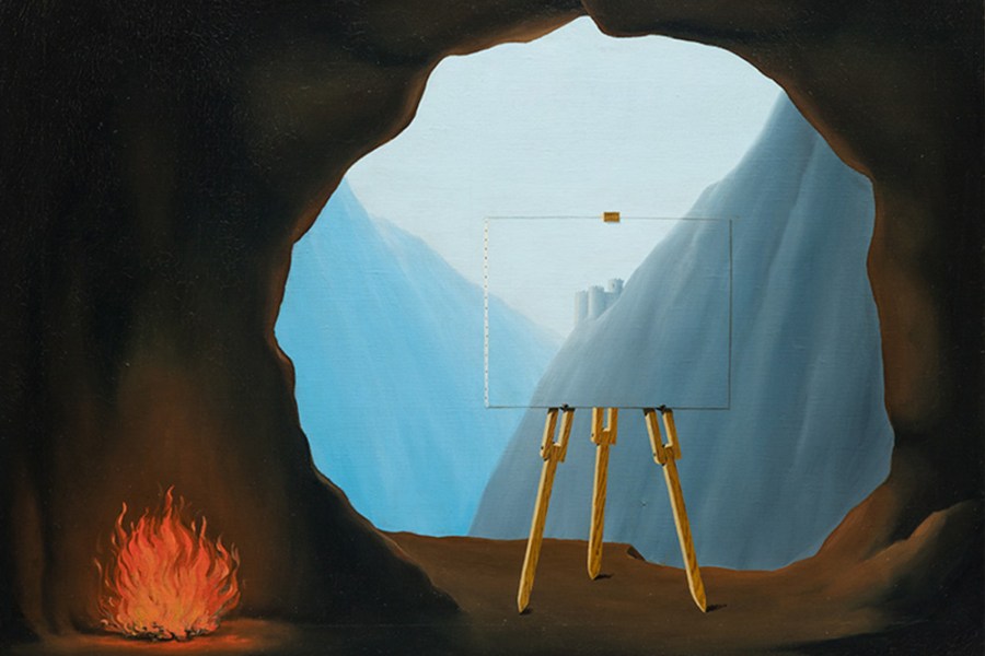 La Condition Humaine (detail; 1935), René Magritte.