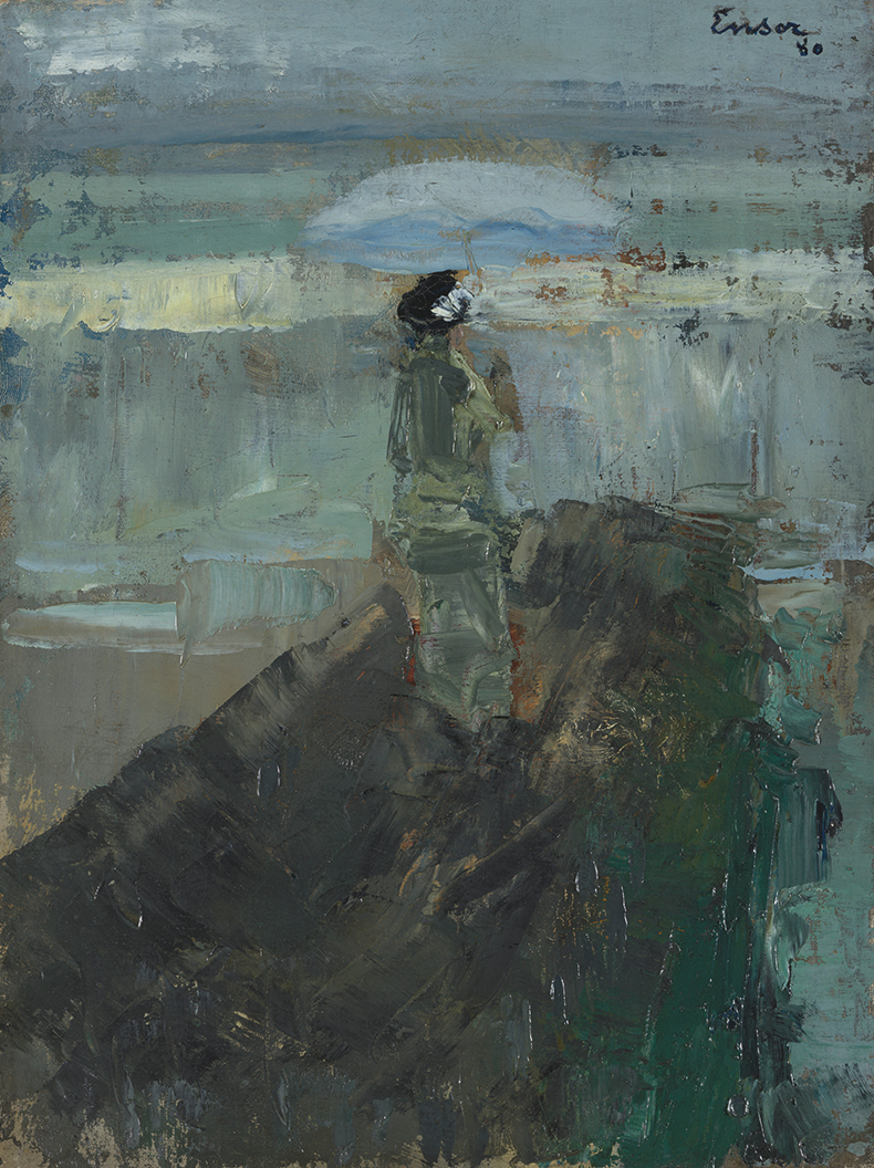 Woman on a Breakwater by James Ensor