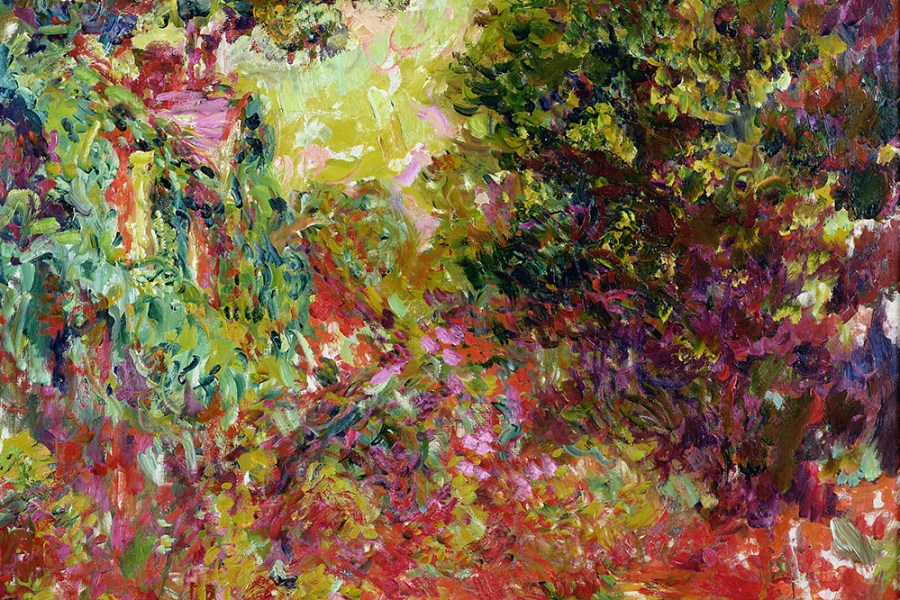 The Artist's House Seen From the Rose Garden (detail; 1922–24), Claude Monet.