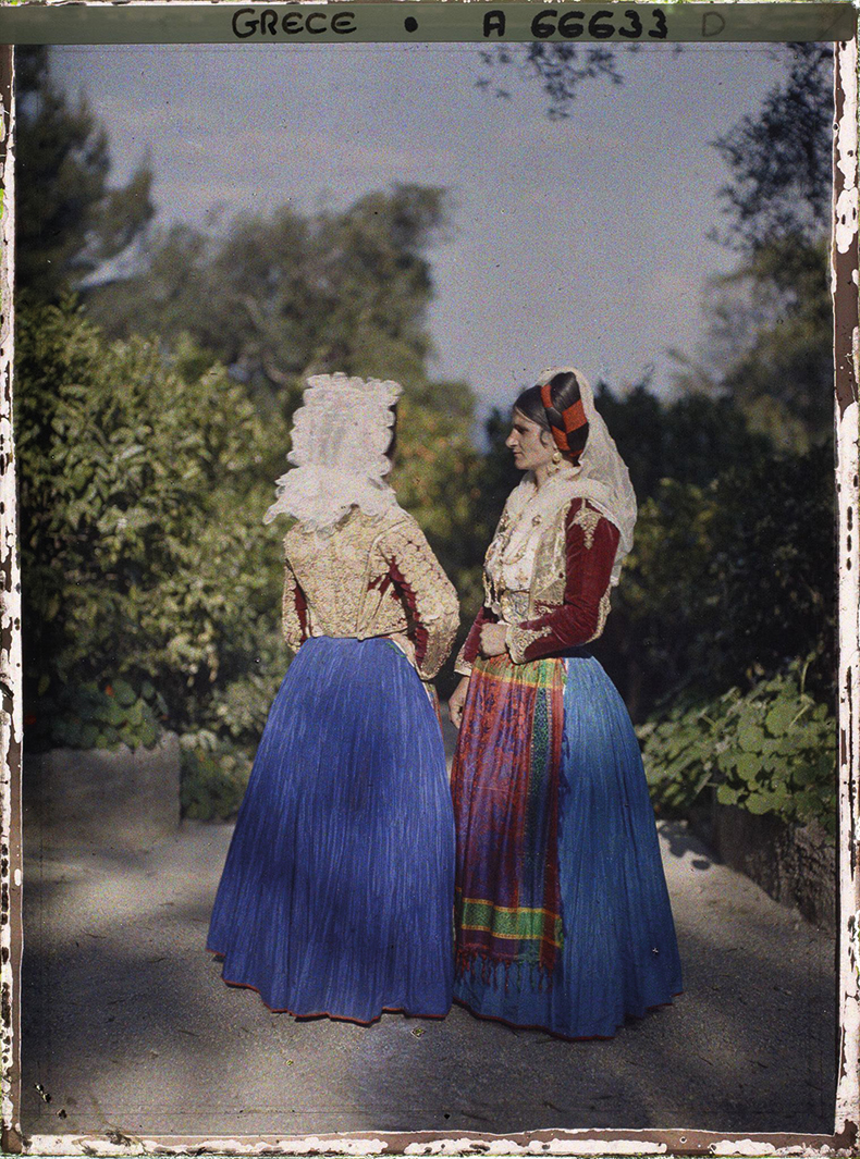 Corfu, Greece: two Corfiot women in costume