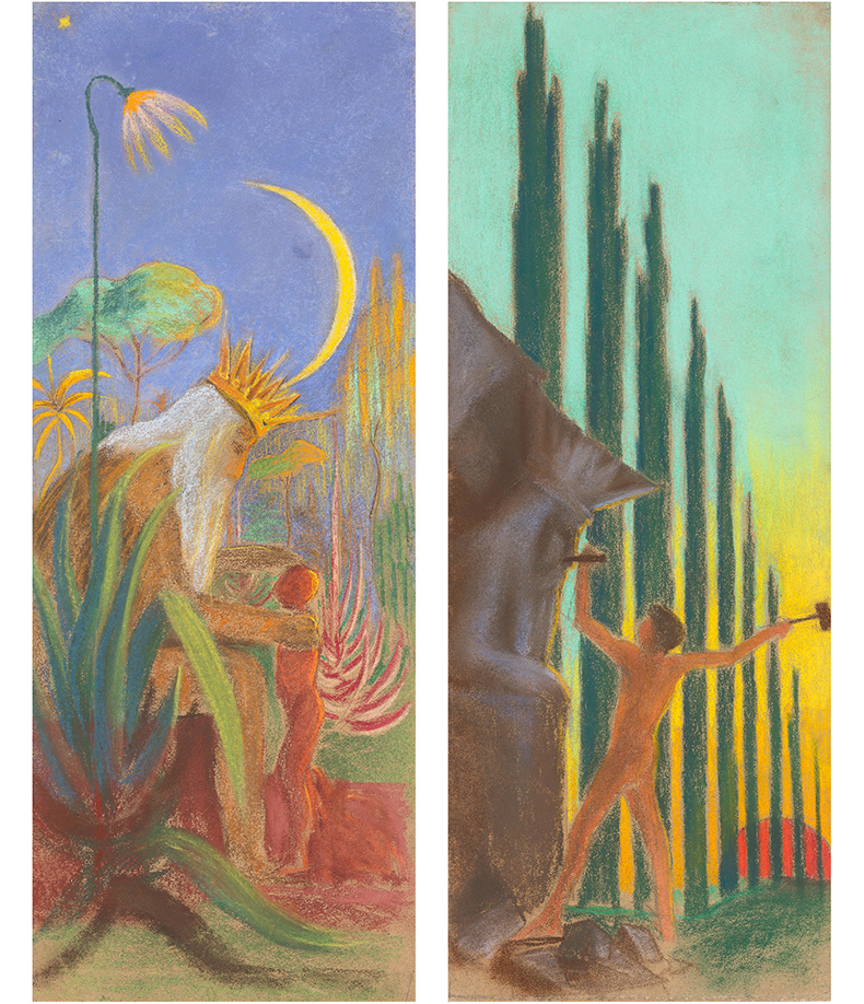 Rex (Sketches I and II from the diptych for stained glass) (1904), M.K. Čiurlionis.