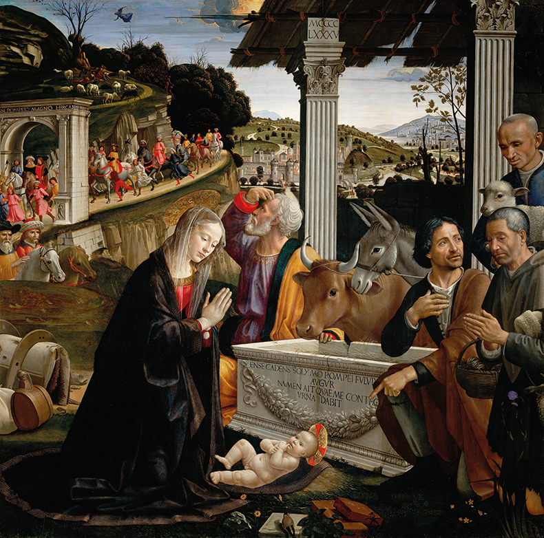 Adoration of the Shepherds (1485), Domenico Ghirlandaio. Santa Trinità, Florence