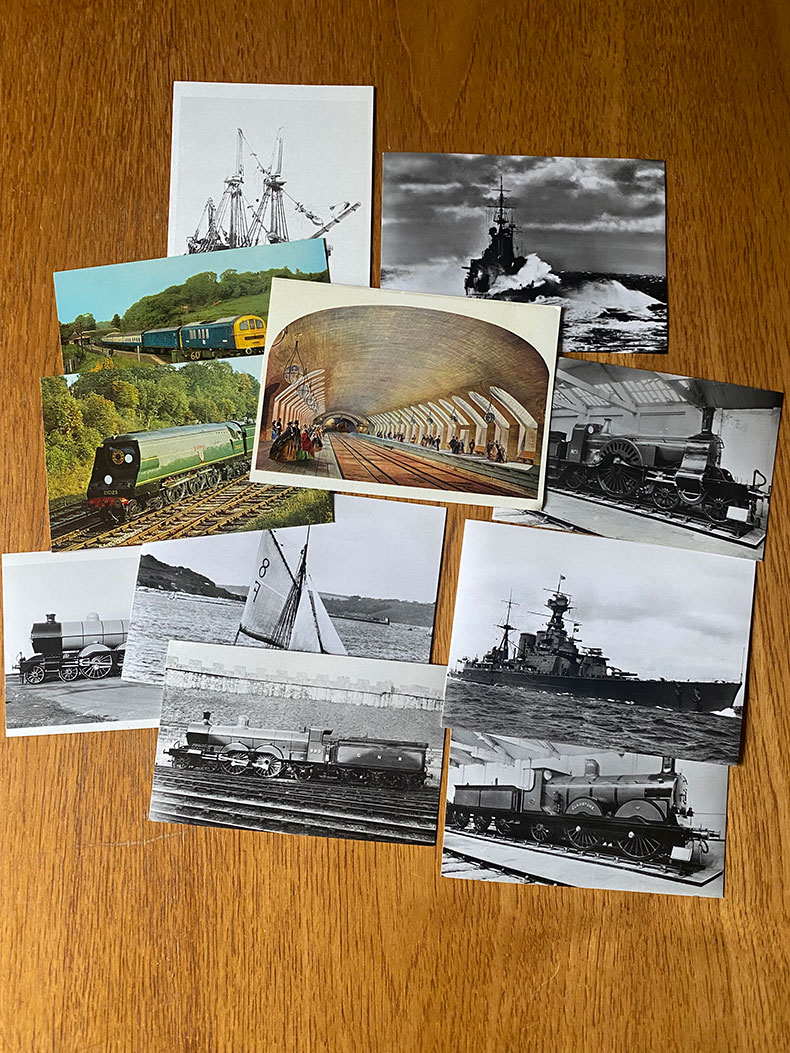 box of postcards