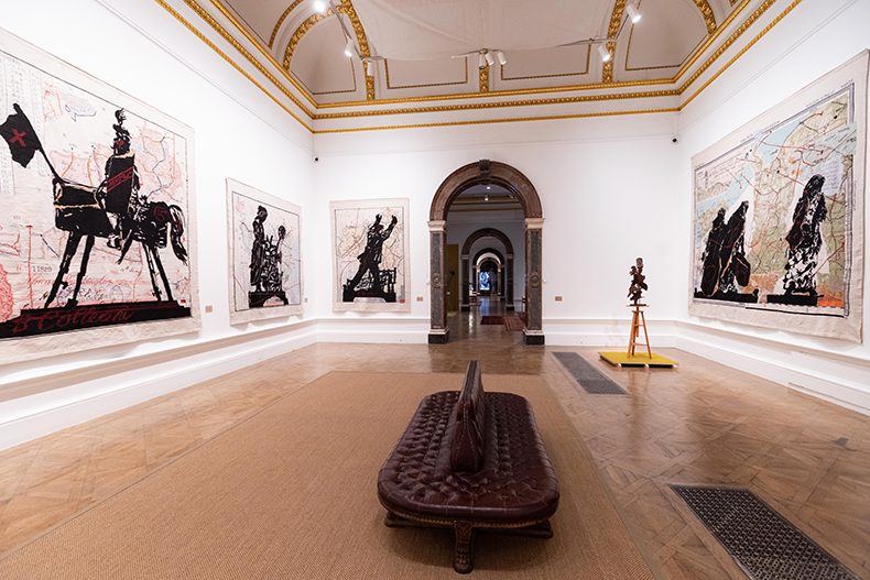 Gallery view of the William Kentridge exhibition at the Royal Academy of Arts, London, from 24 September - 11 December 2022
