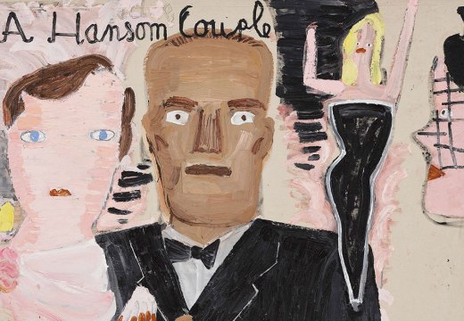 A Handsome Couple (detail;2022), Rose Wylie.