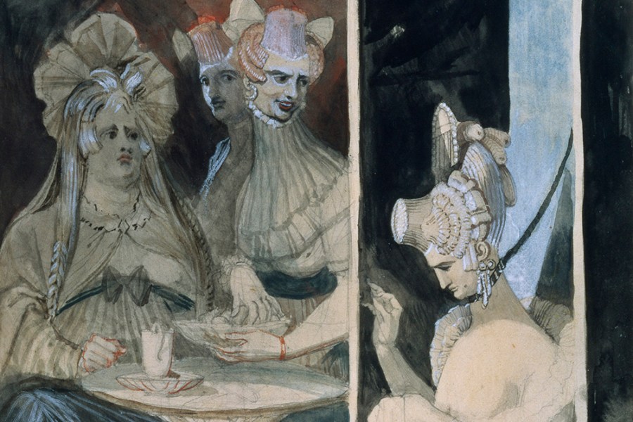 The Debutante (detail; 1807), Henry Fuseli.