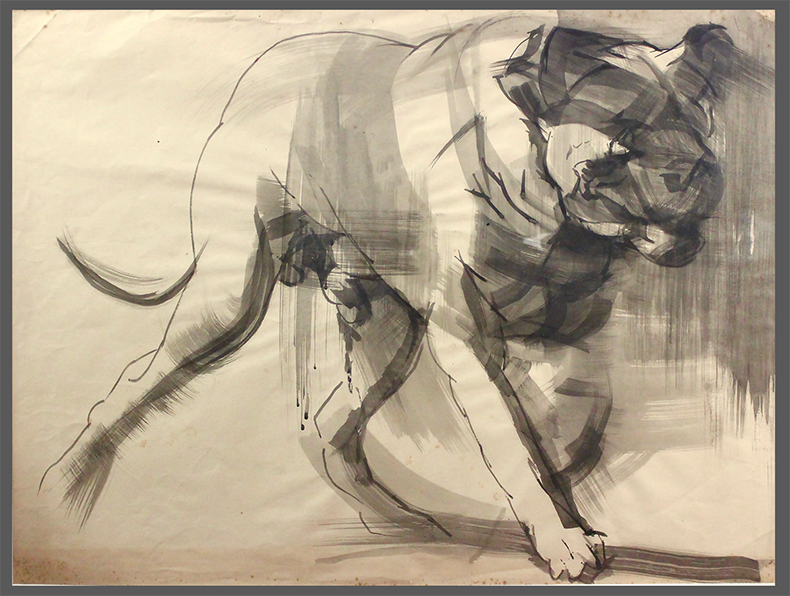 Study of Dog in Movement 2 (1953), Denis Wirth-Miller. 