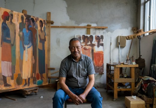 Tadesse Mesfin, photographed in his studio in Addis Ababa in February 2022