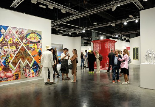 Visitors at Art Basel Miami Beach in November 2022