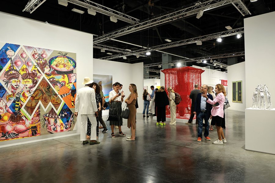 Visitors at Art Basel Miami Beach in November 2022