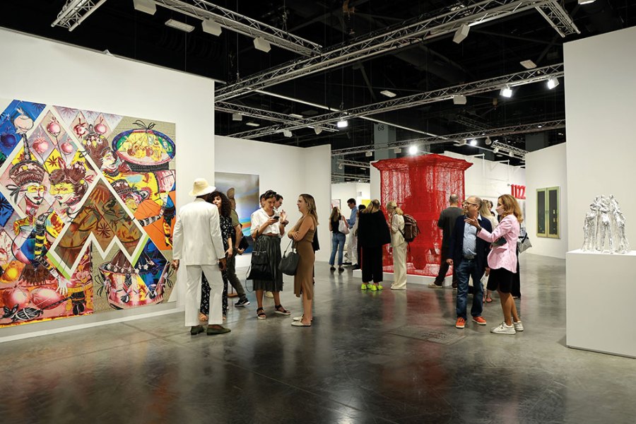 Visitors at Art Basel Miami Beach in November 2022