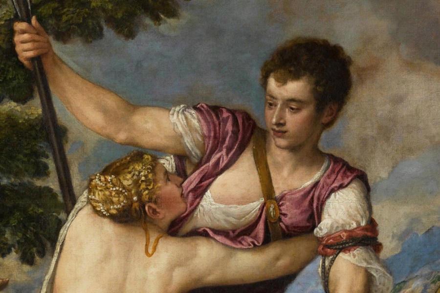 Venus and Adonis (detail; 1555–57), Titian and workshop. Sotheby's London (est. £8m–£12m)