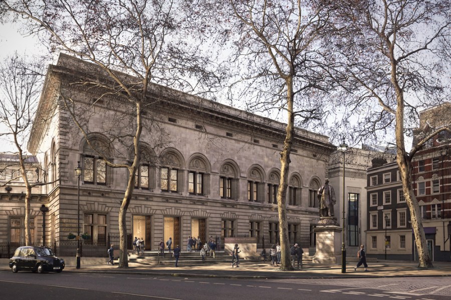 The National Portrait Gallery’s forecourt proposal by Jamie Fobert Architects. © Forbes Massie