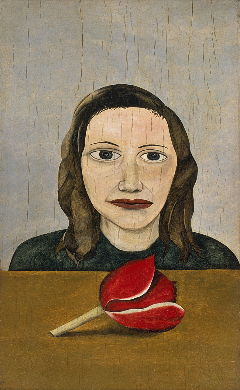 Woman with a Tulip by Lucian Freud