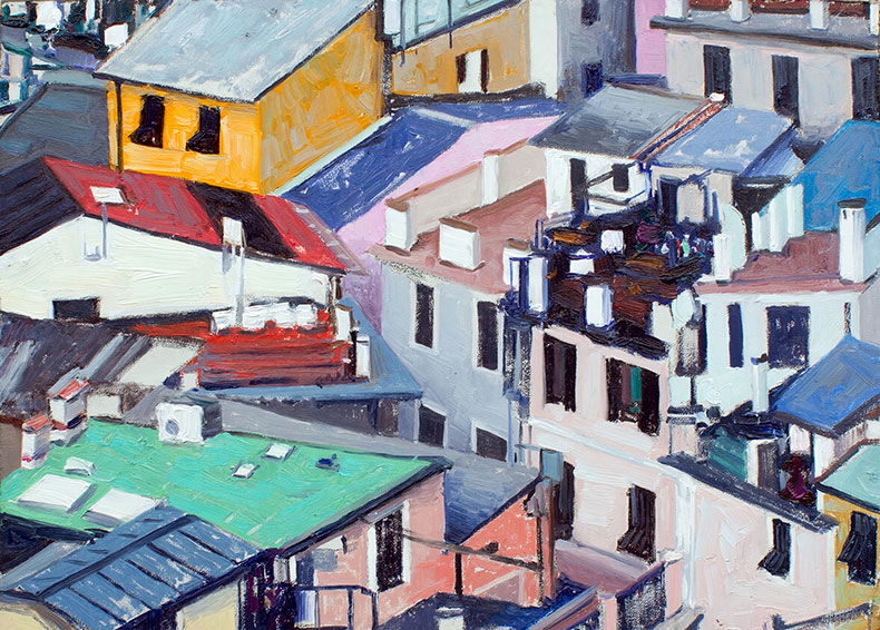 Colourful rooftops of Bilbao
