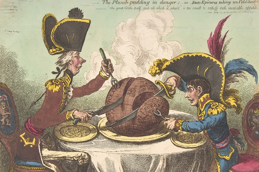 The Plumb Pudding in Danger by James Gillray