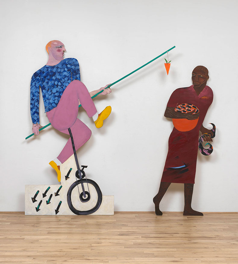 Installation work of cut out figures