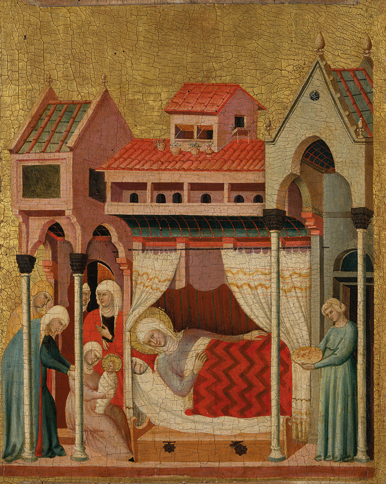 Painting of the birth of the virgin