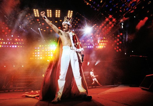 Freddie Mercury performing at Wembley