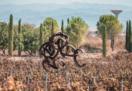 sculpture in a vineyard