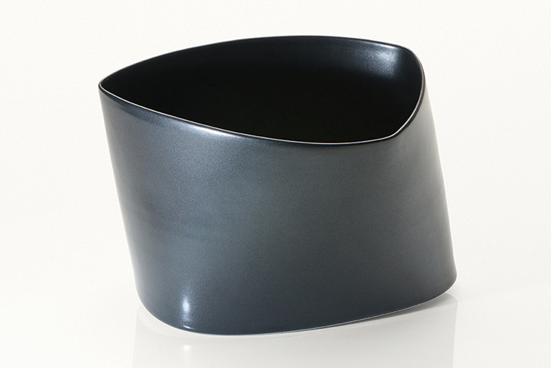 black ceramic vessel