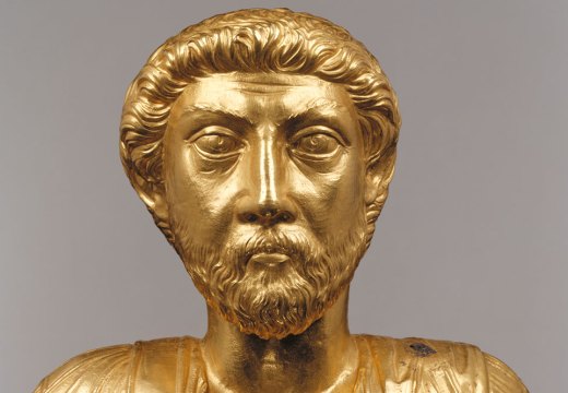 Bust of Marcus Aurelius, Roman (detail; 161–180 AD). Roman site and Museum of Avenches and Cantonal Museum of Archeology and History, State of Vaud