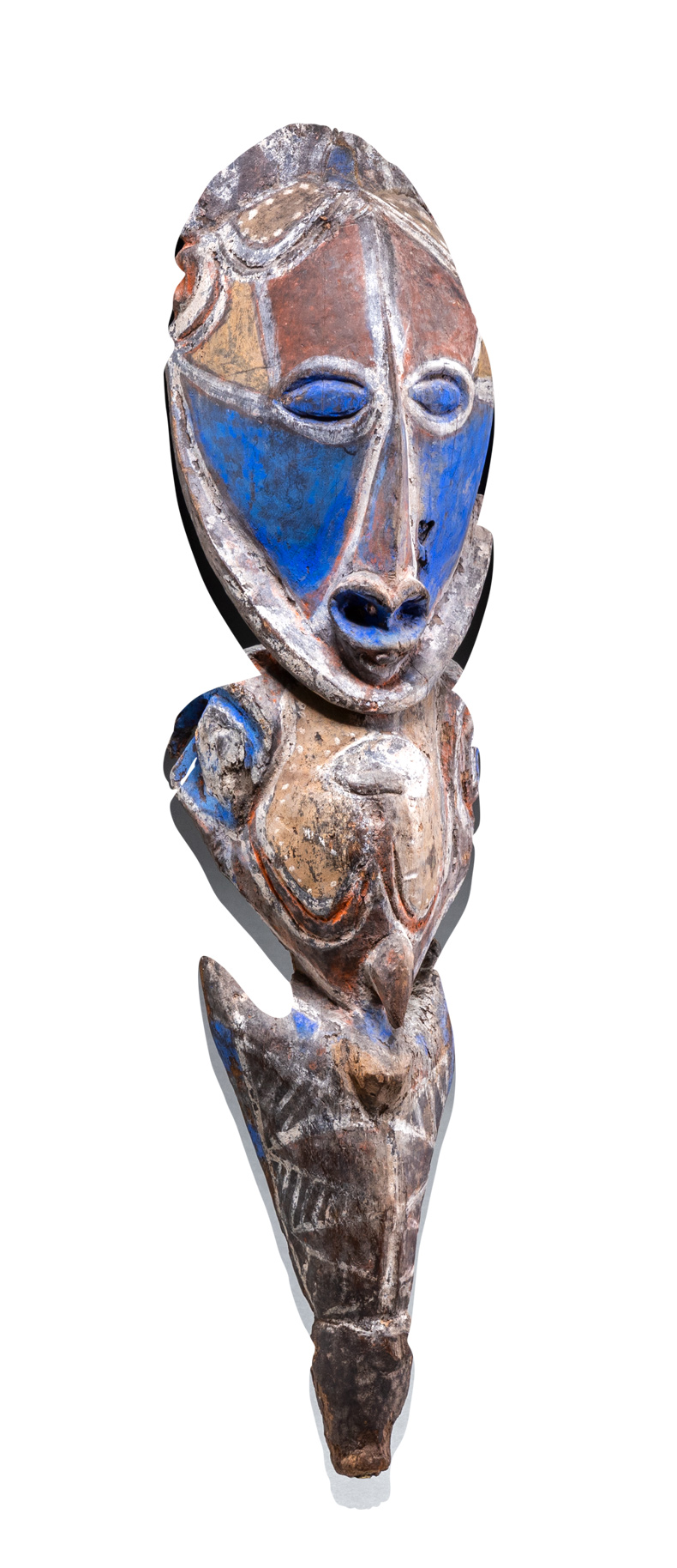 Blue wash bust from Papua New Guinea