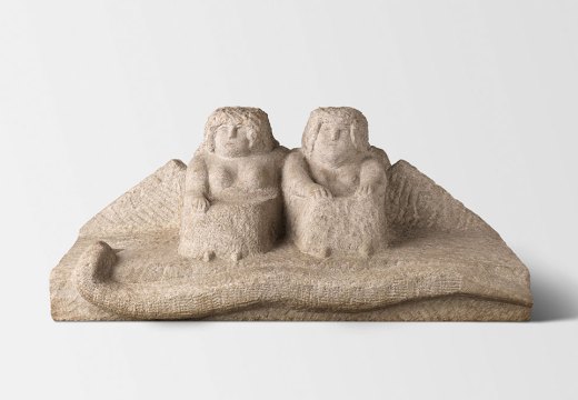 Ancient Egyptian Couple (c. 1940), William Edmondson. Courtesy the Museum of Everything, London