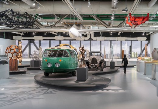 installation view of Norman Foster exhibition