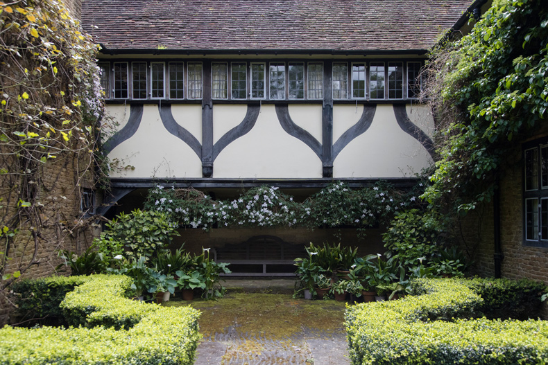The north courtyard at Munstead Wood house.