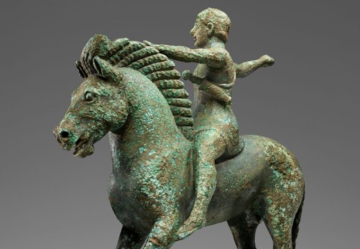 Statuette of a Horse and Rider (detail; 520–500 BC). Albanian Institute of Archaeology, Tirana
