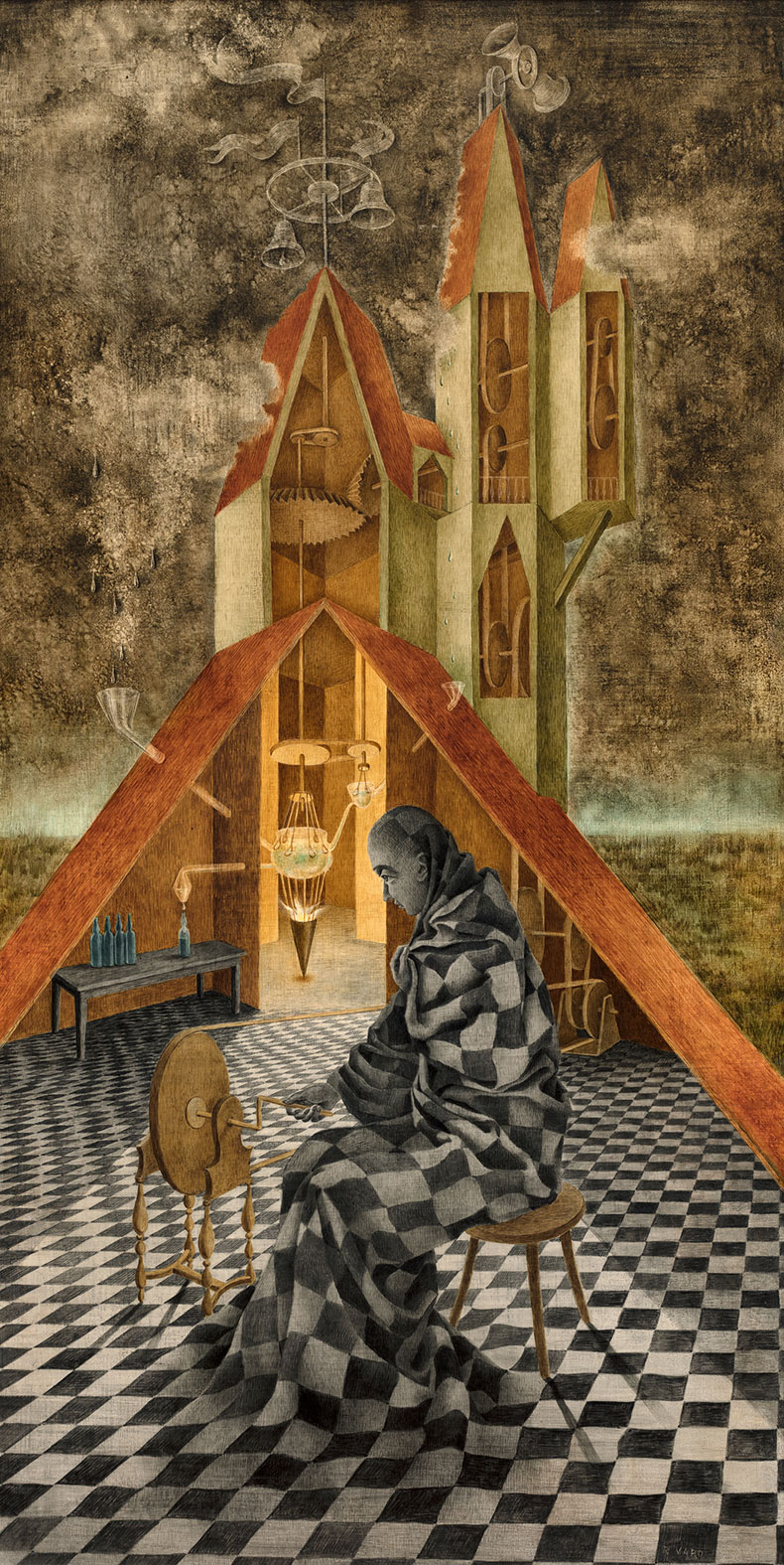 Useless Science (The Alchemist) (1955), Remedios Varo. Museo de Arte Moderno, Mexico City. Photo: Rodrigo Chapa; © 2023 Remedios Varo, Artists Rights Society (ARS), New York/VEGAP, Madrid