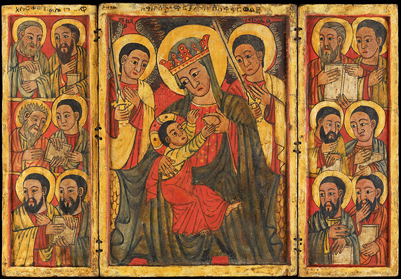 Marian Triptych (detail; mid–late 15th century), Ethiopia. National Museum of African Art, Washington D.C. Photo: Franko Khoury; © National Museum of African Art
